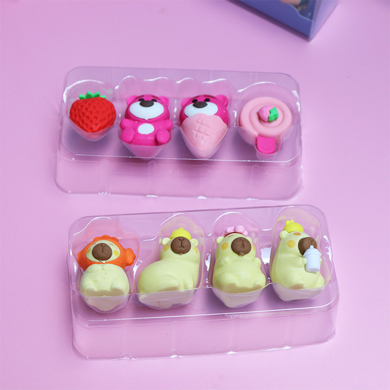 New Kappi Bala Eraser Cute Cartoon High Color Value Boxed Eraser Clean Stationery Prizes for Primary School Students