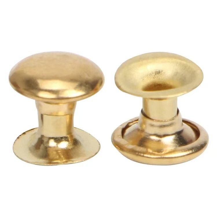in stock wholesale all copper single-sided nail clothing luggage leather hardware accessories child-mother nail round metal rivet