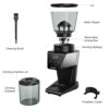 BioloMix Electric Cone Disc Coffee Grinder Bean Grinder Mill Burr coffee grinder