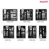 Cross-Border Wholesale Outdoor Portable Bbq Set Aluminum Box Stainless Steel Tube Handle Barbecue Tool Set Fork Shovel Clip Combination