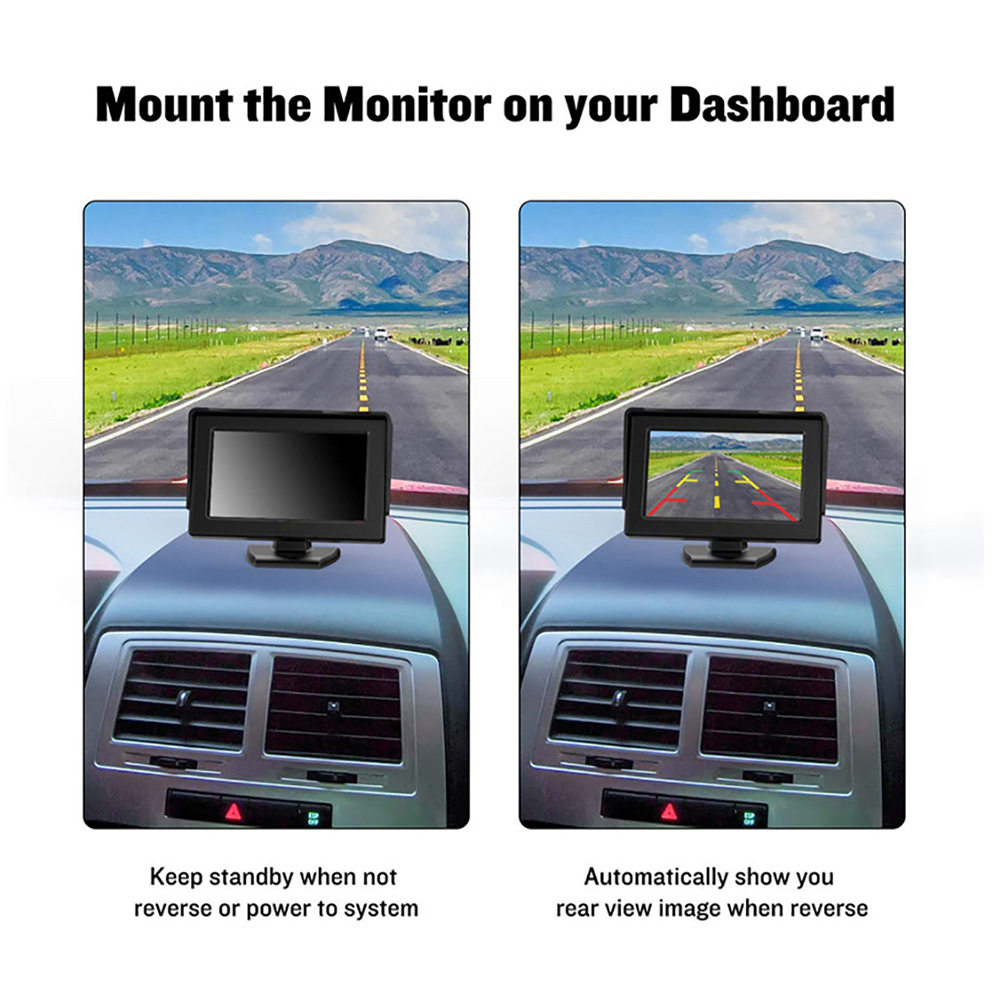 Cross-Border Vehicle Car Display Reversing Image Av 4.3inch Display Truck 5inch 7inch