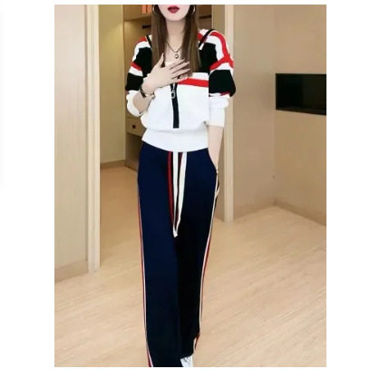 Shang Niche Suit Women's 2025 New Slim Fit Sports Sweatshirt Two-Piece Set Korean Style High-End