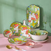 Unicorn ceramic bowl plate Japanese cartoon hand-painted tableware cute household children's rice noodle bowl dish plate suit