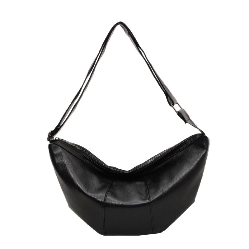 Bag Women's New Korean Style Popular Dumpling Bag Solid Color Crossbody Bag Fashionable Shoulder Bag Korean Style High-end Women's Bag