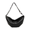Bag Women's New Korean Style Popular Dumpling Bag Solid Color Crossbody Bag Fashionable Shoulder Bag Korean Style High-end Women's Bag