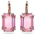 Octopus square diamond rose gold earrings