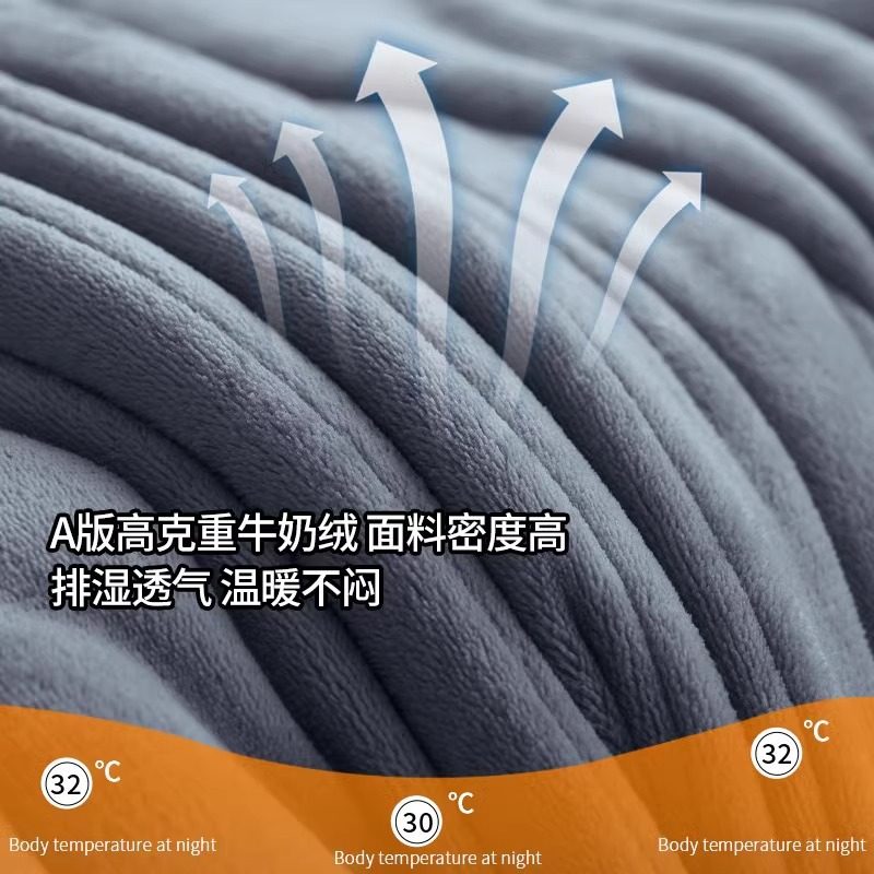 Autumn and Winter new milk velvet quilted blanket nap blanket sofa blanket office coral fleece autumn and winter blanket