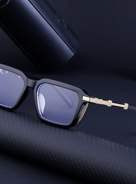 遮余光欧美复古蒸汽朋克风太阳镜ins方框墨镜潮跨境shades