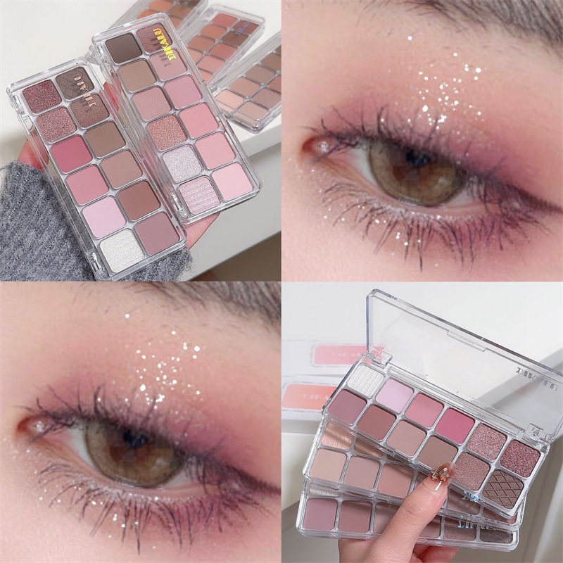 DIKALU12 color eye shadow cement plate matte earth color matte pearlescent milk tea eye shadow plate cross-border color makeup