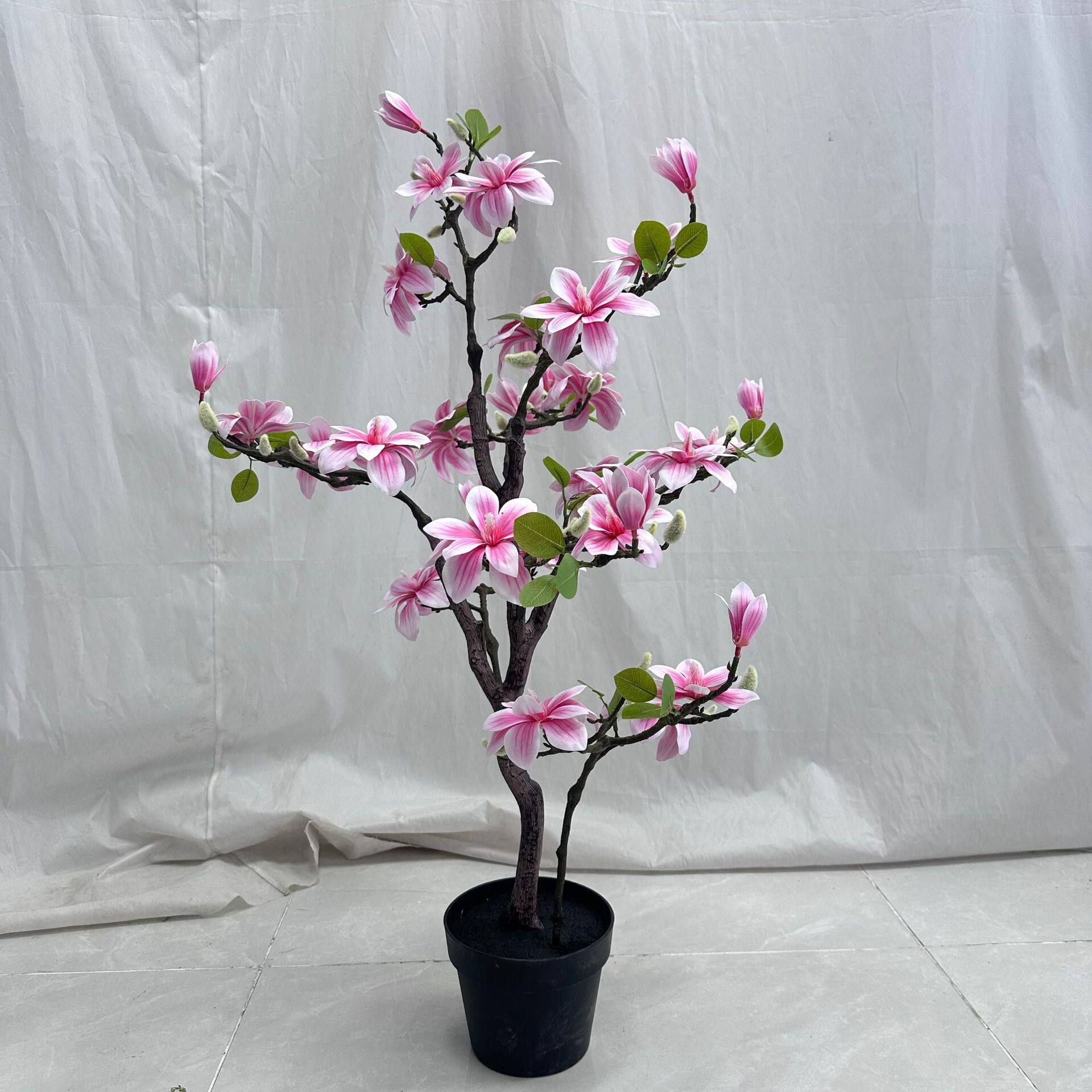 仿真西湖玉兰花假花软装家居饰品客厅餐桌室内摆设绢花插花装饰品