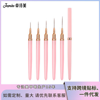 Cross-Border Nail Art Liner Pen Set, Five Needle Tubes for Painting Flowers, Line Drawing, Carving, Nail Art Pen for Outlining Nails