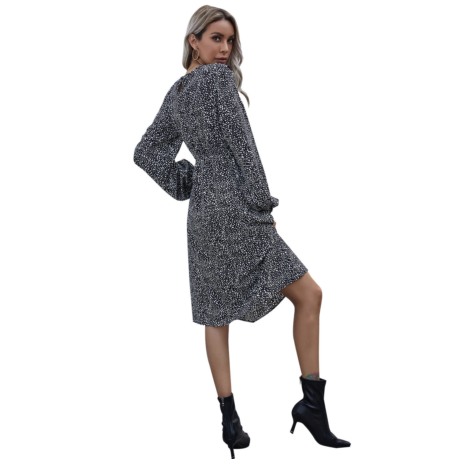 Floral Maxi Dress Casual Elegant Slim Fit Autumn Collection for Women Wholesale Available OEM ODM service