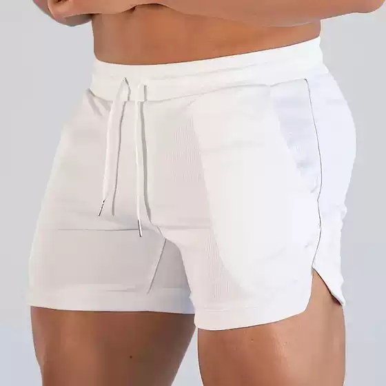 2025 Cross-Border Fitness Sports Shorts Men's Running Fitness Training Quick-Drying Mesh Pants Beach Pants