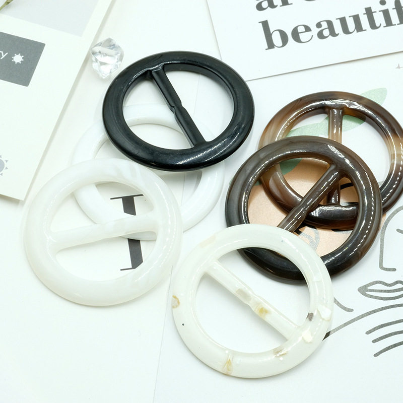 Resin Waist Buckle Day Buckle Adjustable Buckle T-shirt Corner Knot Buckle Three-gear Buckle Ribbon Scarf Button