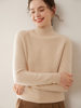 New Autumn and Winter Half-Turtleneck Pure Cashmere Sweater for Women, Solid Color, Loose and Versatile, Thick Wool Sweater for Women