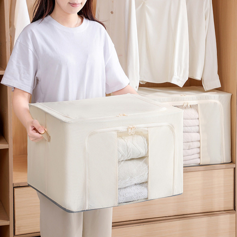 Foldable Large-Capacity Oxford Cloth Storage Box Quilt Clothes Bagna Box Wardrobe Season Clothing Storage Factory Wholesale