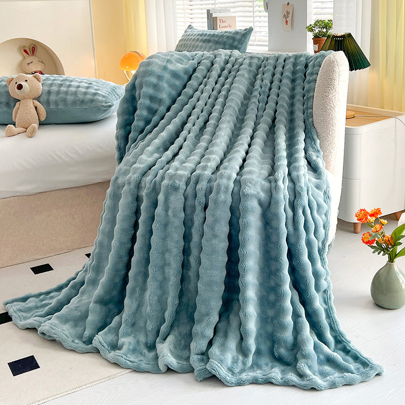 Cross-Border Bubble Velvet Curled Blanket Ins Style Blanket Nap Blanket Thickeneded Blanket Sofa Cover Blanket Universal for All Seasons