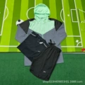 K06 gray with green + reflective strip black suit