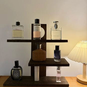 Second-Hand Perfume Display Rack Desktop Cosmetics Storage Rack Multi-Layer Large Solid Wood Storage Rack Cup Holder