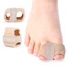 Toe Separator Thumb Valgus Big Foot Bone Overlapping Toe Separator Men's and Women's Fiber Double Hole Toe Orthosis