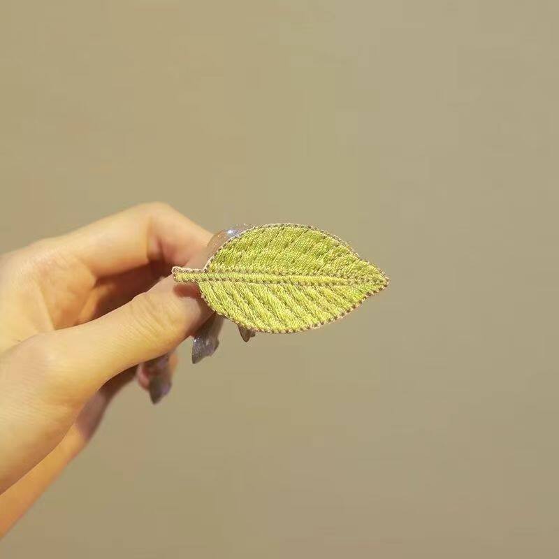 新款高颜值树叶发夹饰简约森系小边刘海侧边叶子后脑勺卡子发饰