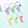 Creative Text Acrylic Tag Keychain Pendant Female Cute Student Gift Metal Paint Wire Rope Pendant