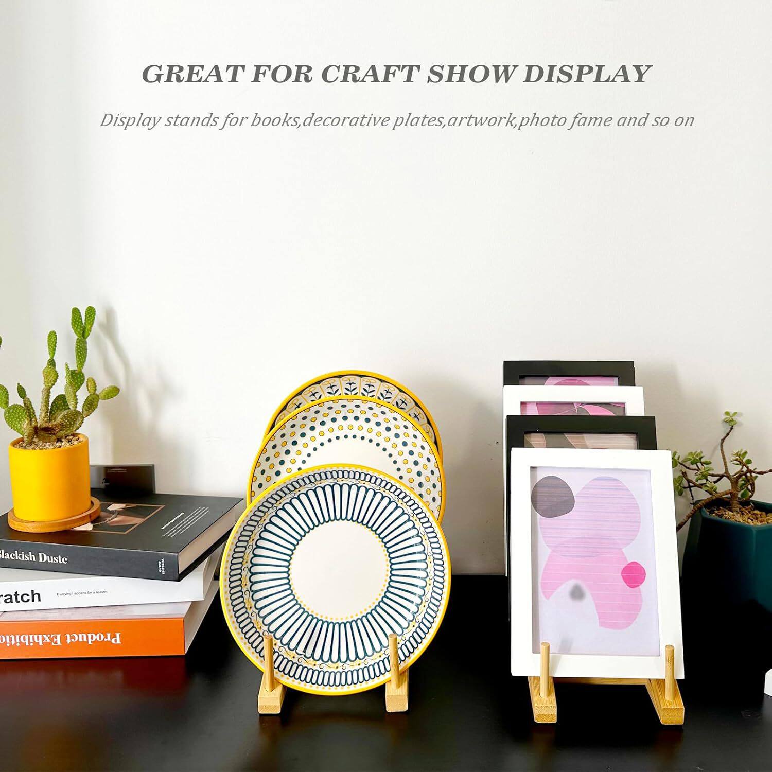 Solid Wood Kitchen Utensils Drain Rack Wine Tea Cup Bookshelf Wooden Dish Plate Storage Rack