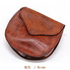 Vintage first layer cowhide vegetable tanned leather hand-brushed coin purse Women's Small soft leather storage bag driver's license bag