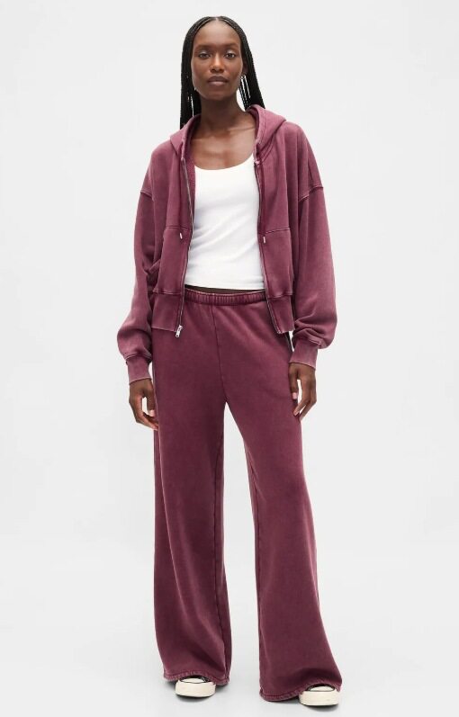 Womens Vintage Hooded Zip Up Tracksuit Loose Fit Solid Color Comfortable Fabric Autumn Fashion Wholesale Available