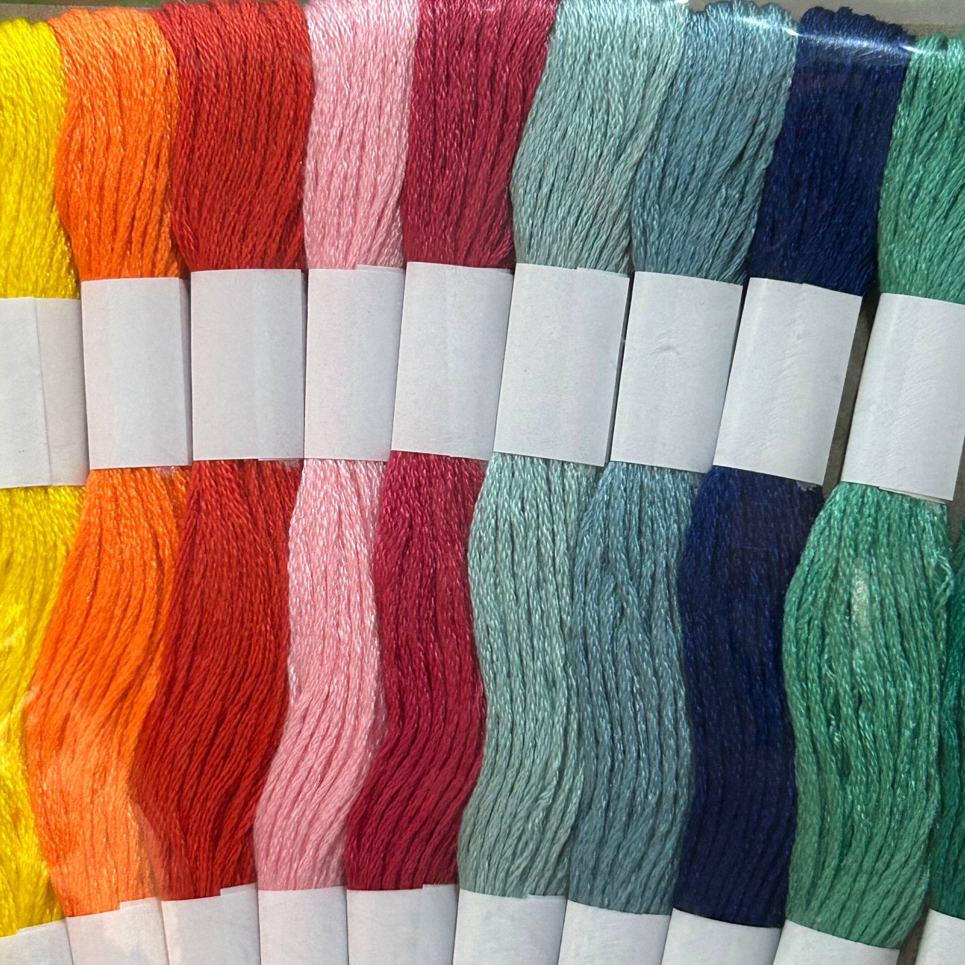 Source manufacturers large favorably cross embroidery thread wool toy knitting thread 447 color complete embroidery thread