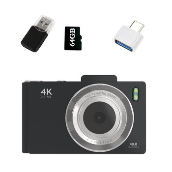New Digital Camera 2.8 Inch CCD HD Camera 4K Home Student Campus Digital Camera Portable Card