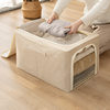 Cotton and Linen Window Opening Steel Frame Box Window Storage Box Fabric Household Foldable Clothes and Pants Finishing Baines Box