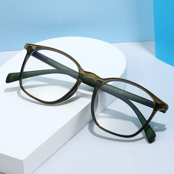 New Internet Celebrity Cat's Eye Plain Glasses Frame Silicone Rubber Foot Fashion Hot Selling Daily Commuting Anti-Blue Light myopia