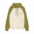 Green/apricot [687 raglan sleeve hooded style]