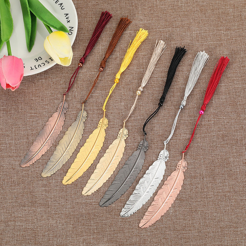 Brass Metal Feather Bookmark Tsinghua University Souvenir Peking University Children's Prizes Inspirational Customization