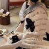 Class a Knitted Blanket Half Velvet Blanket Sofa Cover Blanket Leisure Office Nap Nap Blanket Decorative Warm Blanket