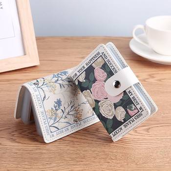 New Oil Painting Style Card Holder for Women, Anti-Degaussing, Multi-Card Slot, Bank Card Holder, Id Card Holder, Men's Large-Capacity Card Holder