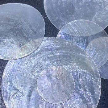 Translucent Mother-Of-Pearl Slices 3- 8cm Non-Porous Shell Painting Shell Lamp Material Handmade DIY Material Package Shell Disc
