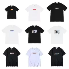 Cross-border American Tide supreme Funny BOX Classic Letter Printing Loose Short-sleeved Street American T-shirt Half-sleeved