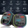Personalized Car Mp3 Multi-Function Integrated Button Eq Sound Effect Adjustment Bluetooth V5.0 Hands-Free Call Qc3.0 Fast Charge