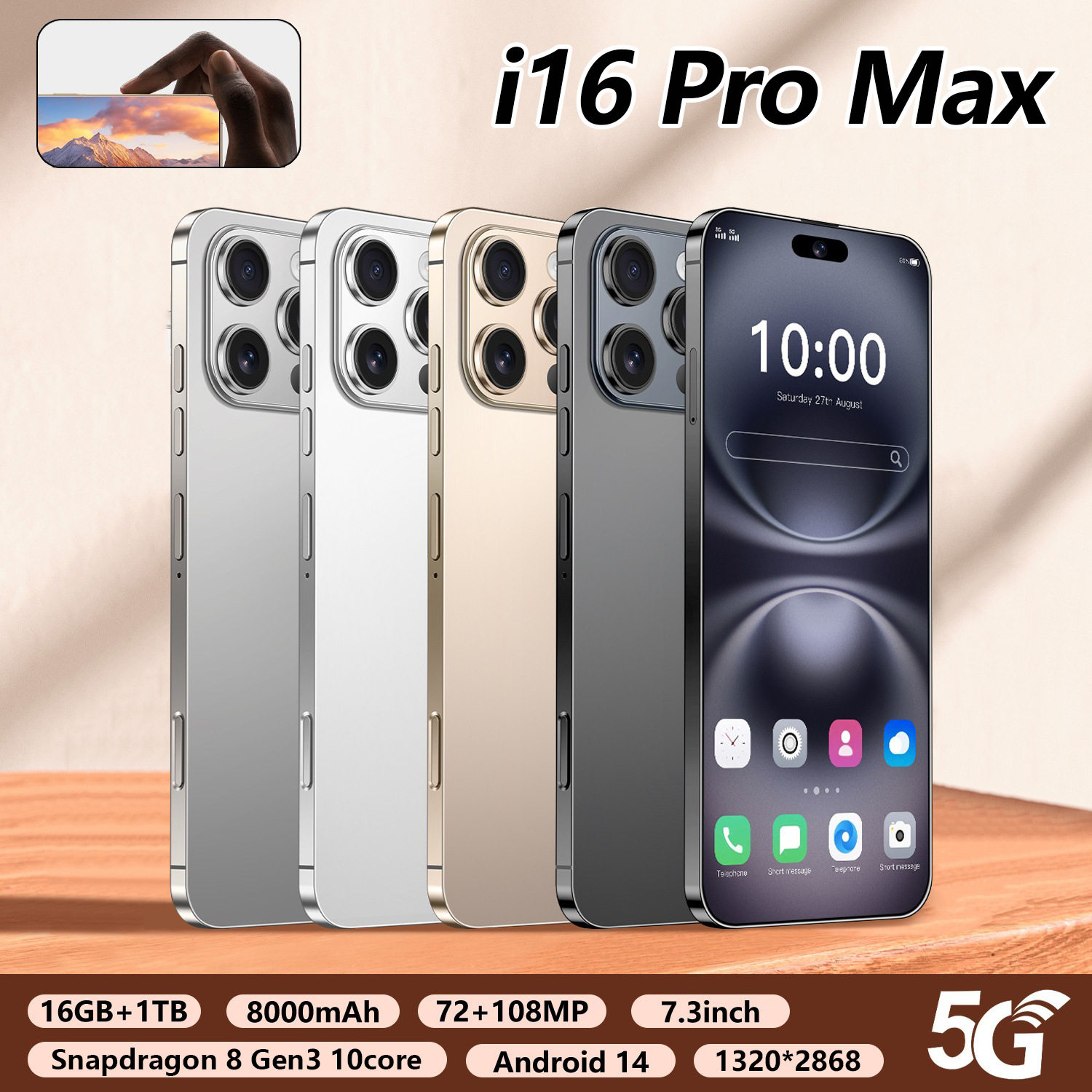 cross-border mobile phone 7.3-inch S23 Ultra high configurat...