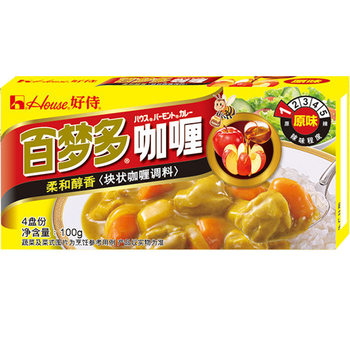 Haoshi Yellow Curry Cubes Original Flavor 100g Kawa Wang Baimengduo Non-Spicy Japanese Seasoning Powder Chicken Rice Household Sauce