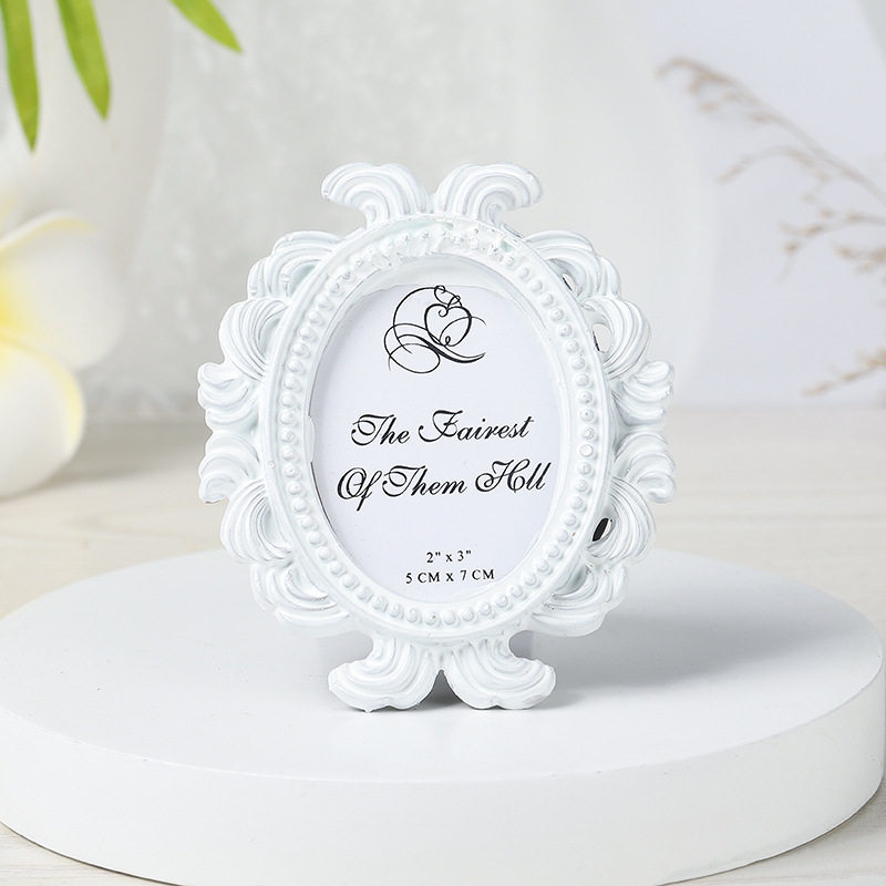 Cross-Border Hot-Selling European Resin Photo Frame Home Decoration Frame Picture Frame Photo Clip Pattern Photo Frame Photo Frame Small Gift