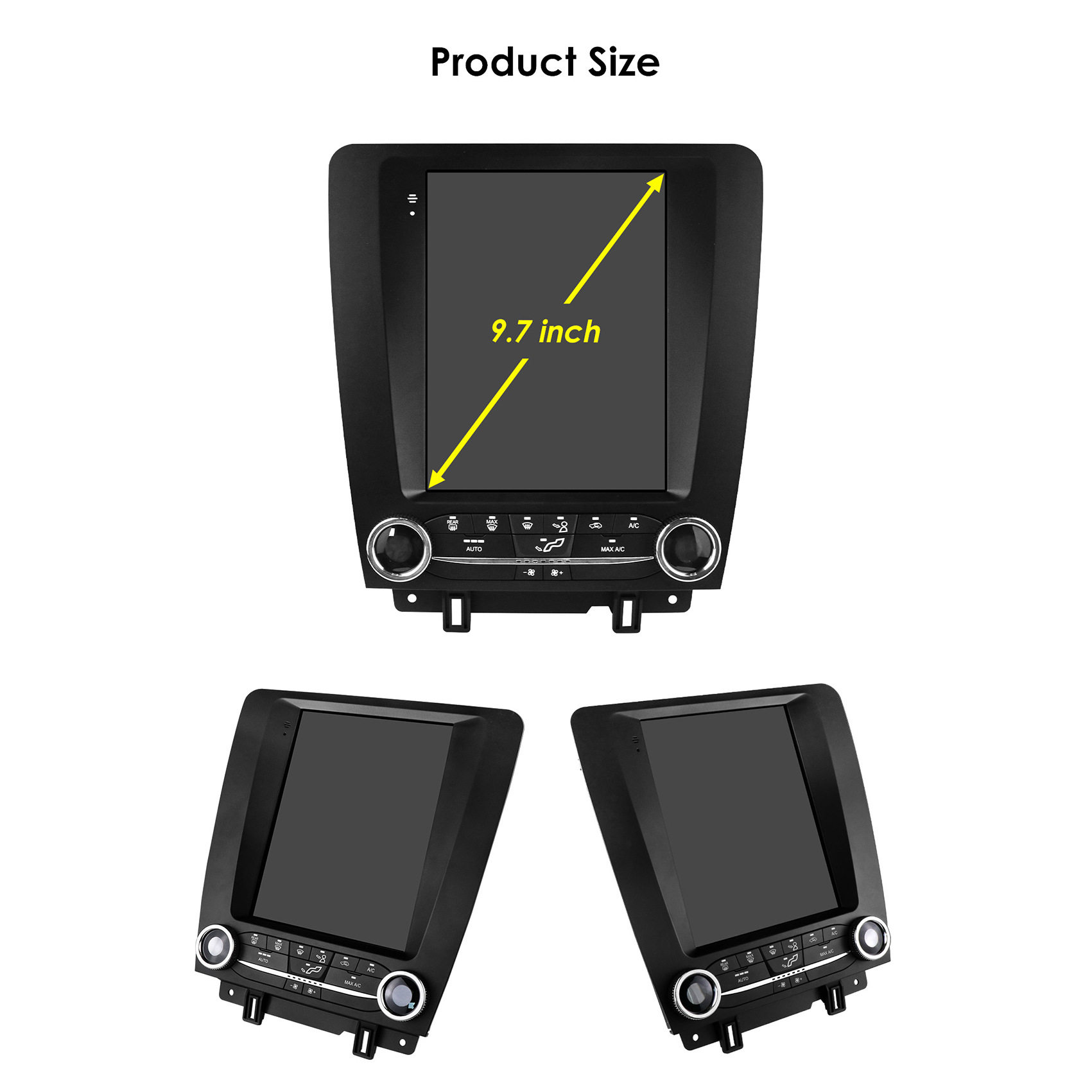 Suitable for 10-14 Ford Mustang Modified Models, Mustang-Specific 9.7inch Vertical Screen Android Large-Screen Navigation Gps