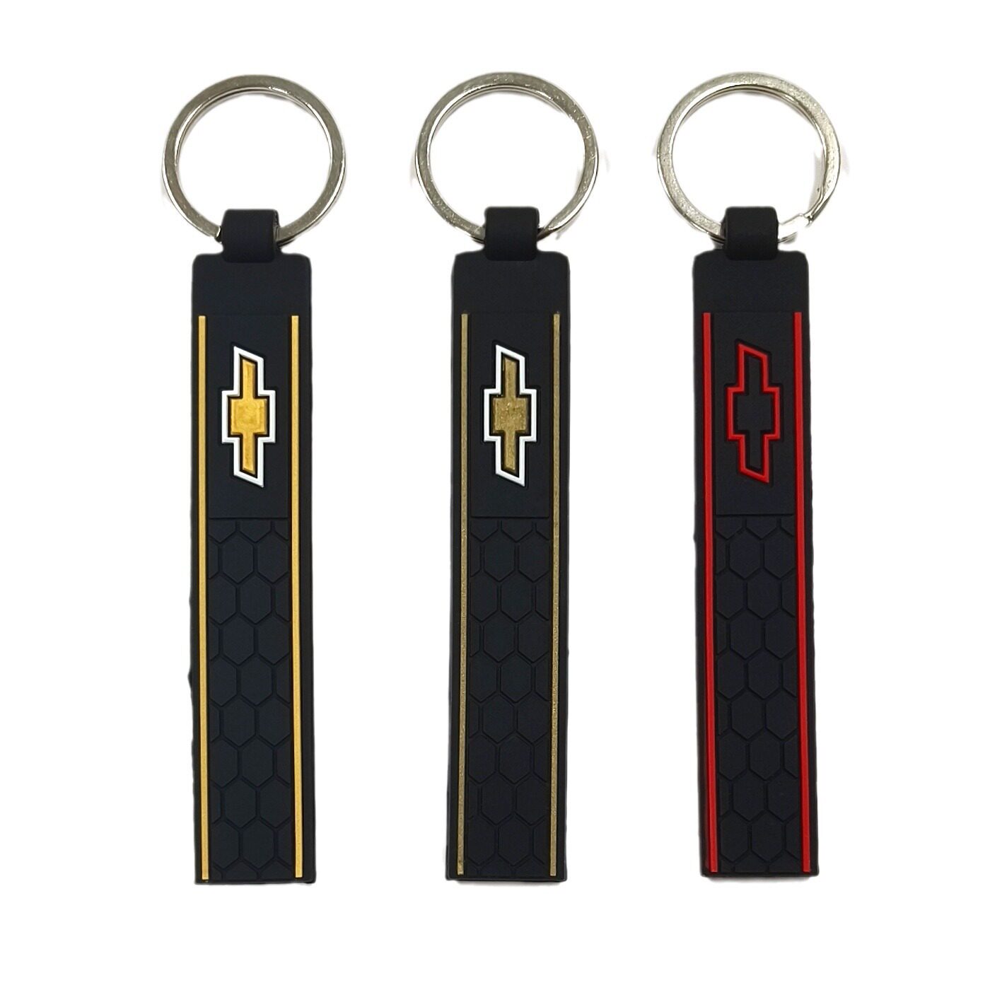 Suitable for Chevrolet Football Pattern Silicone Keychain Chevrolet Hanging Waist Silicone Honeycomb Pattern Key Chain Hanging Decoration