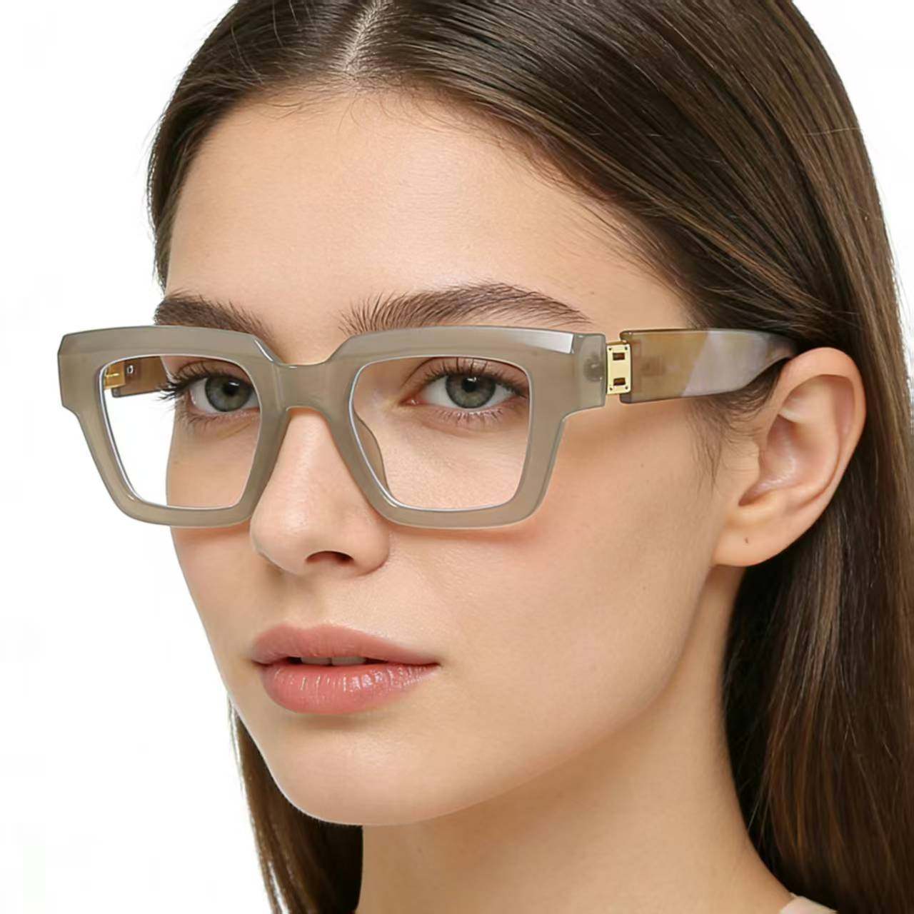 European and American famous glasses frame women's retro marbling women's INS style anti-blue light glasses men and women all-match 9201