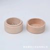 Casual Wooden Round Ring Box Earrings Jewelry Storage Box Wedding Solid Wood Ring Box Wooden Baby Toothbrush Box