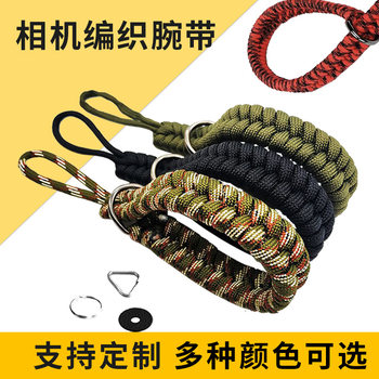 Amazon hot camera quick release woven handmade wrist strap safety rope adjustable wrist lanyard velcro strap