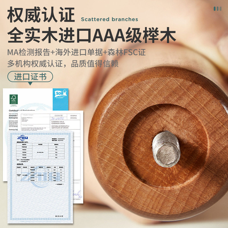 Solid wood hanger floor bedroom hanger household hanger Rod living room vertical non-occupied simple Beech coat rack