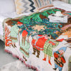Trendy Jacquard Tapestry Christmas Sofa Throw Bohemian Sofa Blanket Anti-Cat Scratch Sofa Throw Thick Blanket